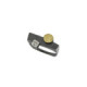 Silver, gold and brilliant ring