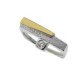 Silver, gold and brilliant ring