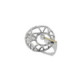 Anillo de plata, oro y brillante
