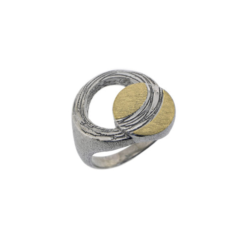 Anillo de plata y oro