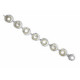 Pulsera de plata, oro y brillante