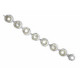 Pulsera de plata, oro y brillante