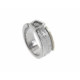 Anillo de plata, oro y brillante