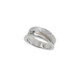 Silver, gold and brilliant ring