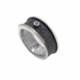 Anillo de plata, oro y brillante
