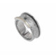 Anillo de plata, oro y brillante