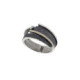 Anillo de plata, oro y brillante