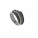 Anillo de plata, oro y brillante