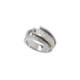 Anillo de plata, oro y brillante