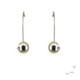 Silver, gold, sapphire and brilliant earrings