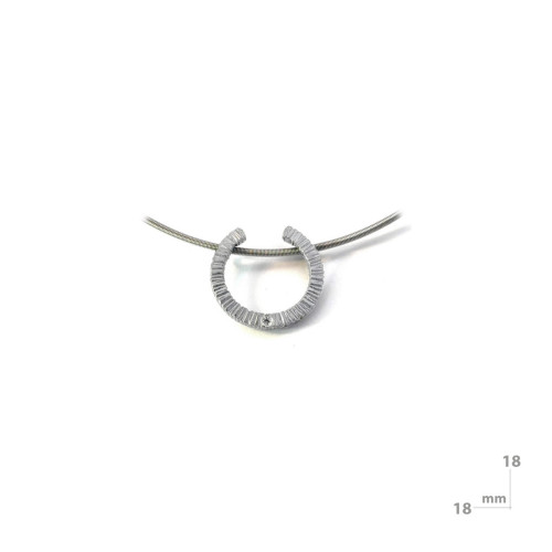 Colgante de plata y brillante