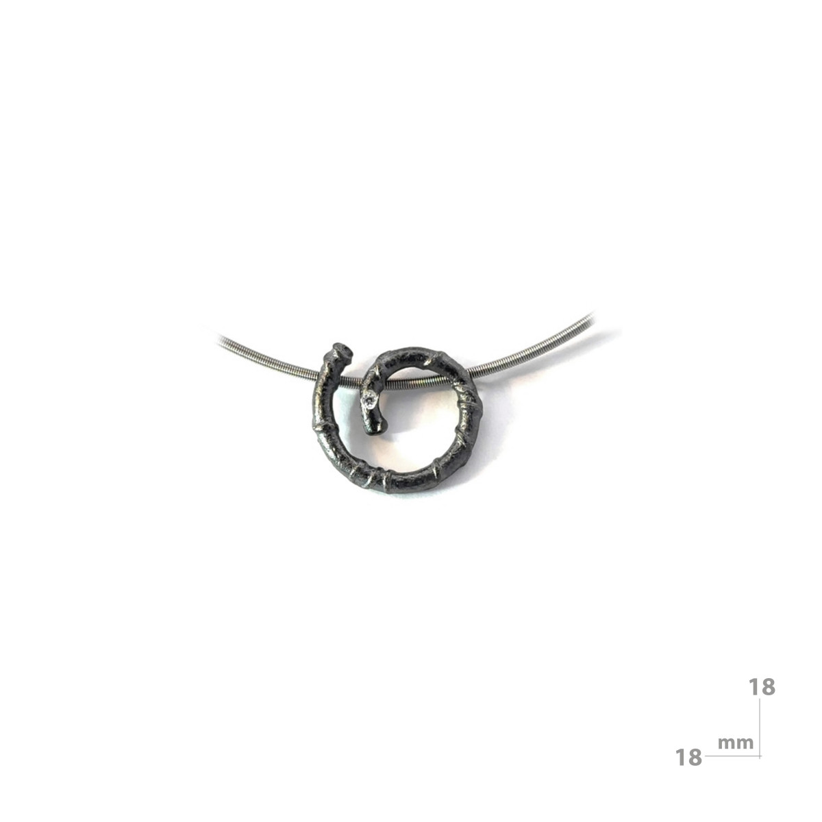 Colgante de plata y brillante
