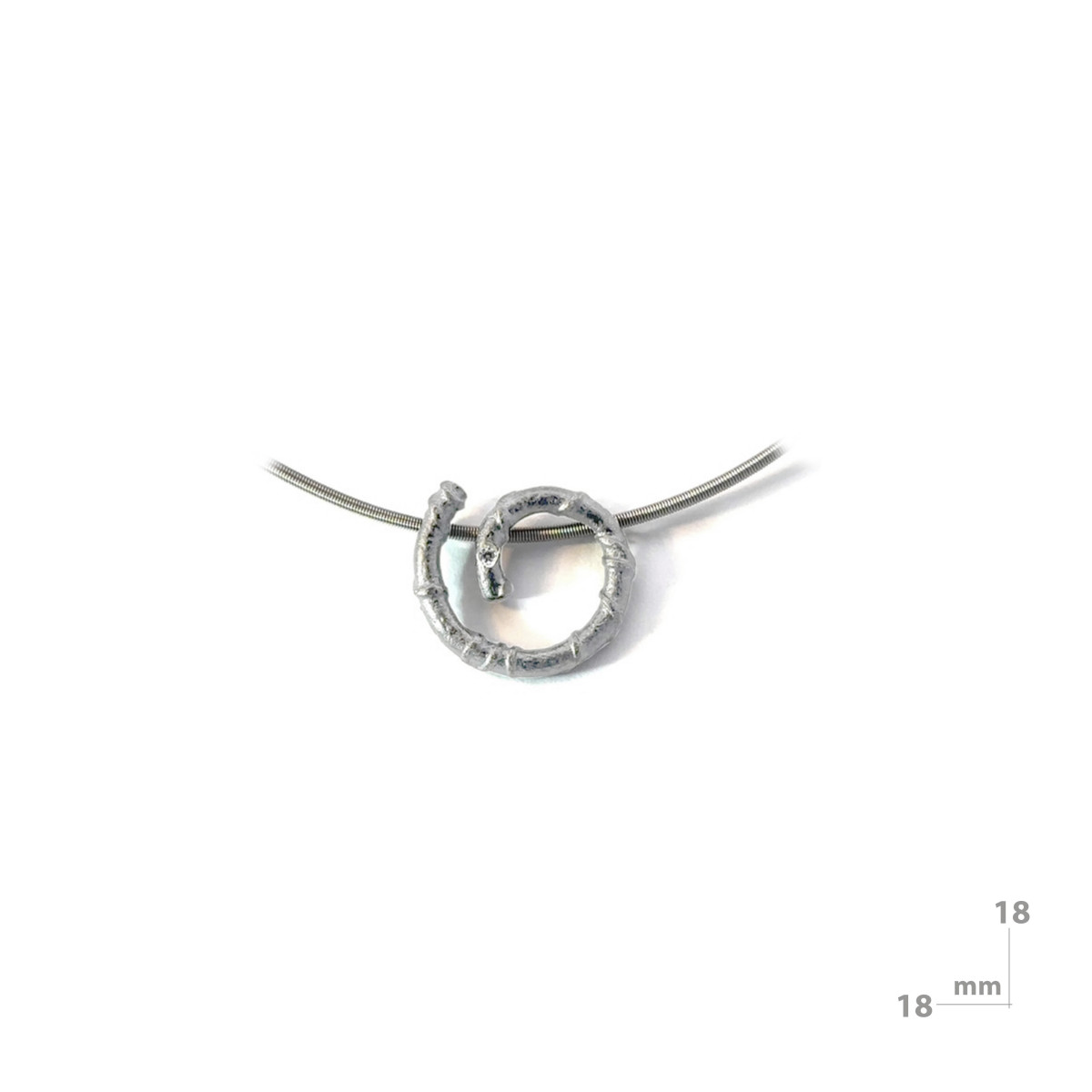 Silver and shiny pendant