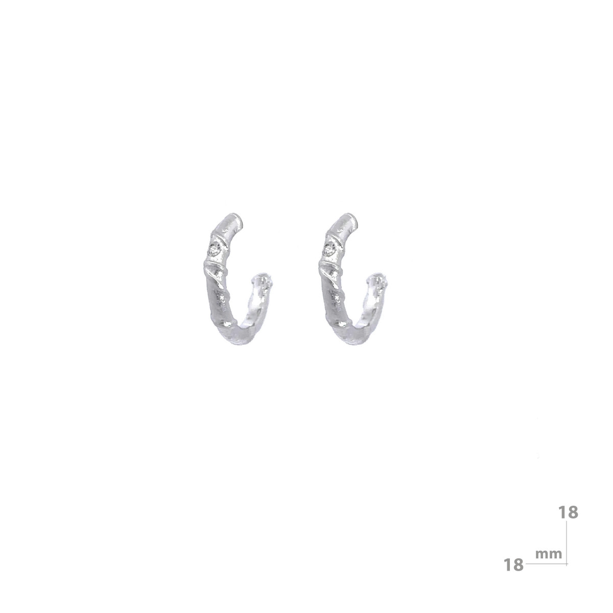 Silver and diamond Creole