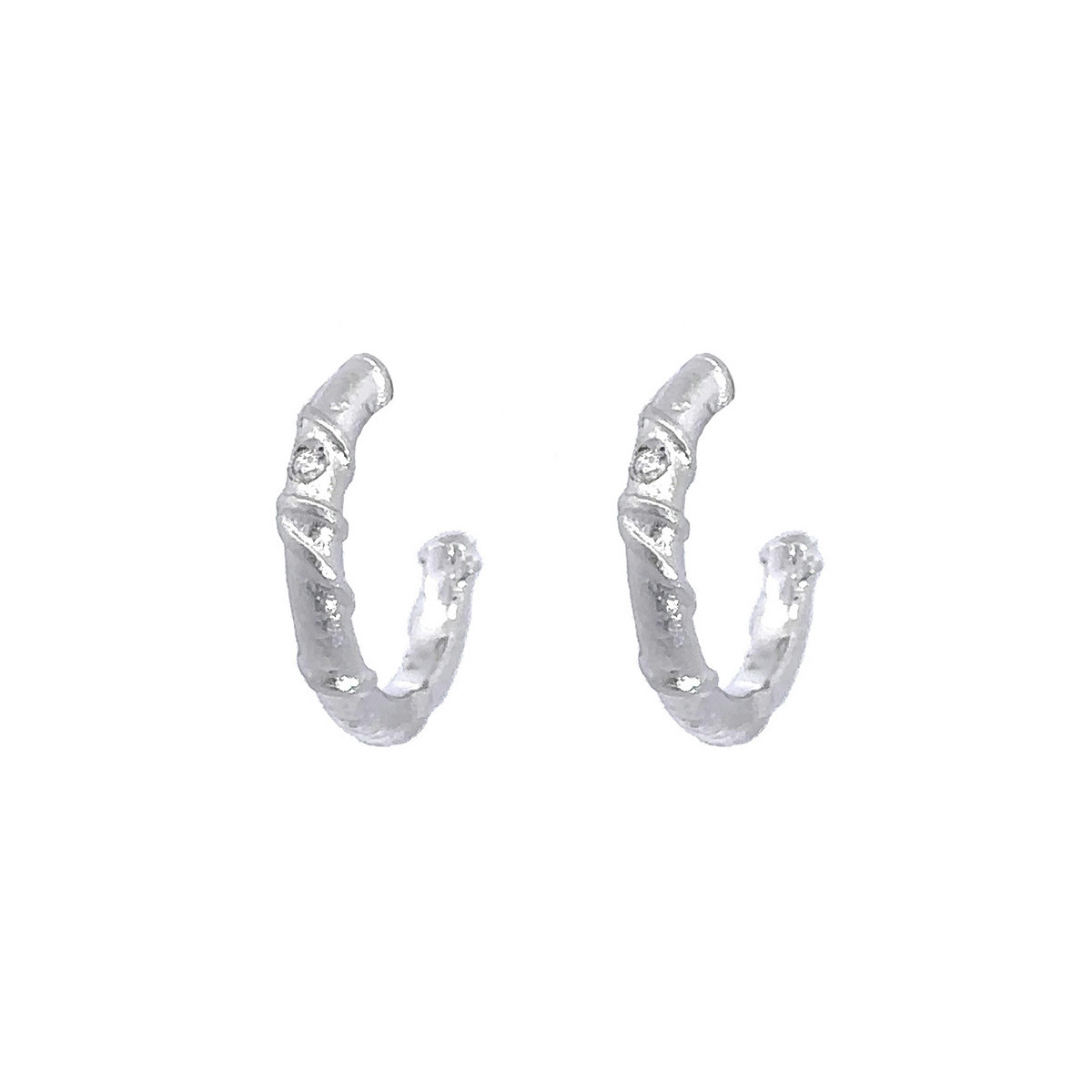 Silver and diamond Creole