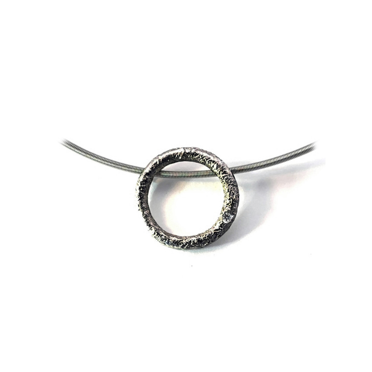 Colgante de plata y diamante
