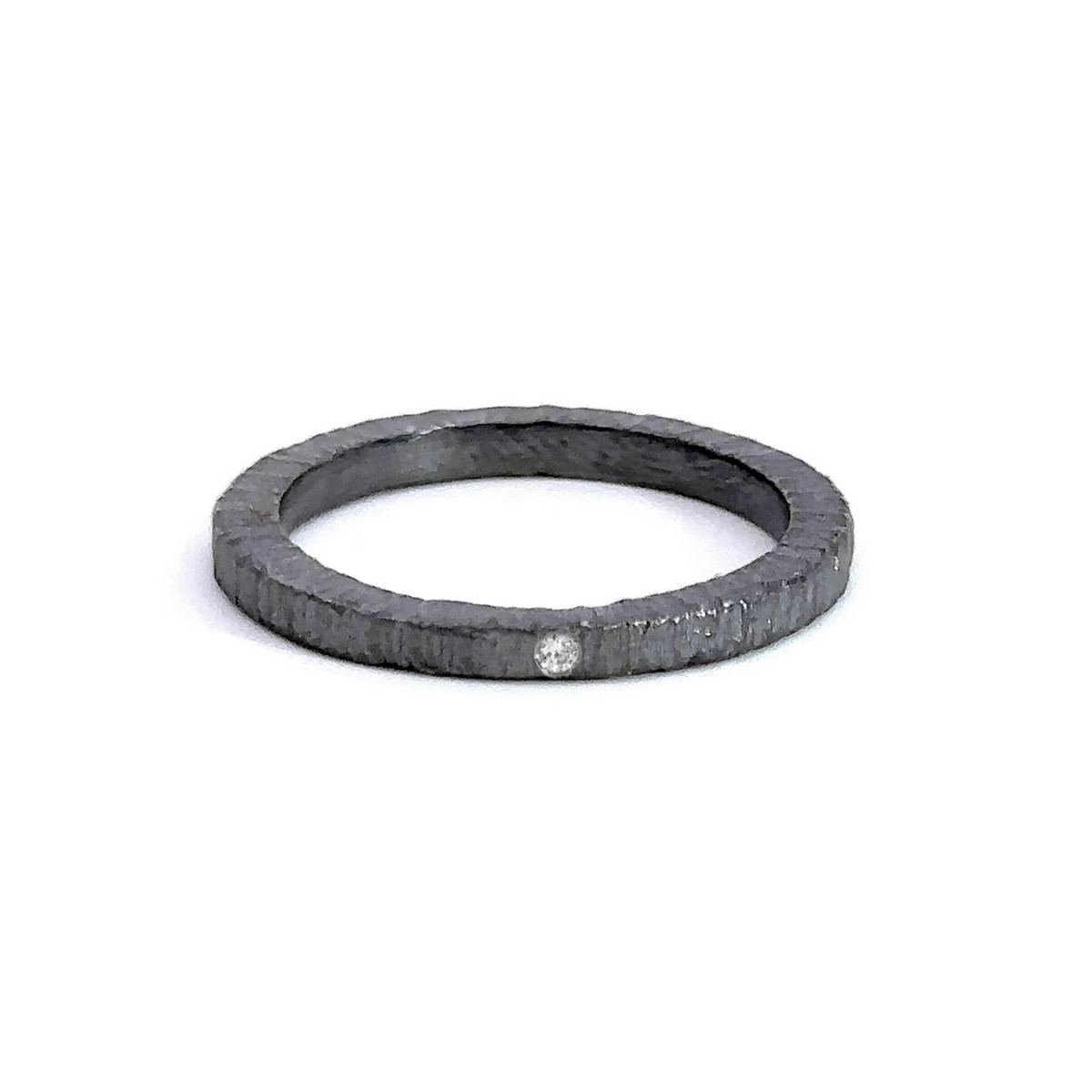 Anillo de plata y brillante