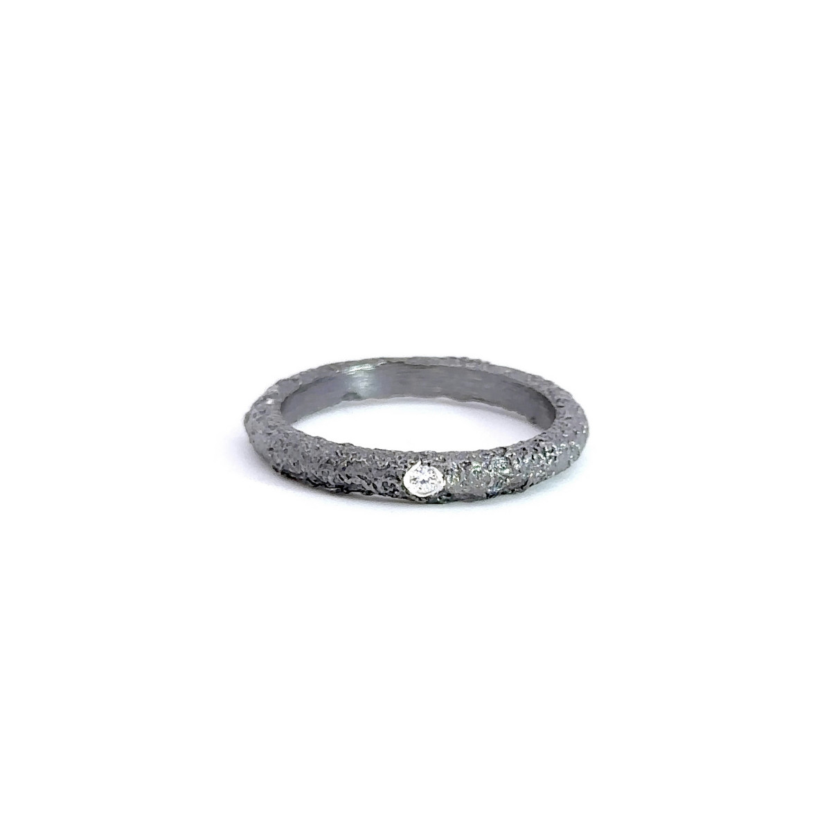 Anillo de plata y diamante