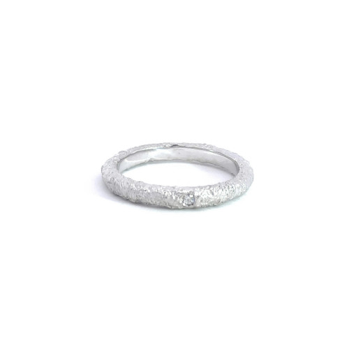 Anillo de plata y diamante