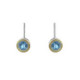 Pendientes de plata, oro y topacio azul