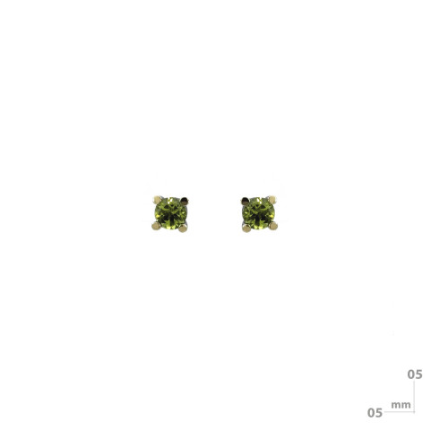 Arracades de plata, or i peridot