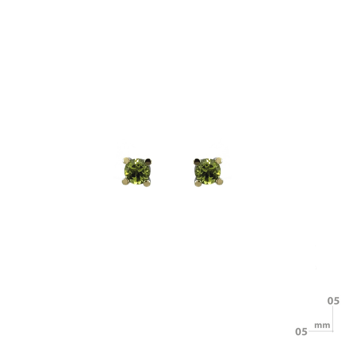 Silver, gold and peridot earrings