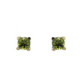 Silver, gold and peridot earrings