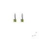 Silver, gold and peridot earrings