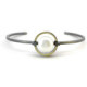 Pulsera de plata, perla y oro