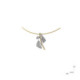 Silver, gold and brilliant pendant