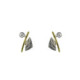 Silver, gold and brilliant earrings