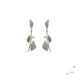 Silver, gold and brilliant earrings