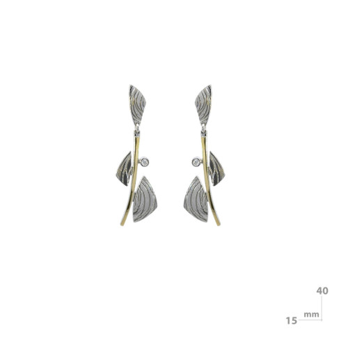 Arrecades de plata, or i DIAMANT LAB