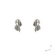 Earrings made of silver, 18k gold and brilliant