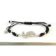 Silver, gold and diamond bracelet