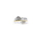 Silver, gold and brilliant ring