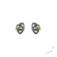 Silver and gold earrings