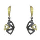 Silver and gold earrings
