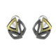 Silver and gold earrings