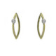 Arrecades de plata, or i brillant