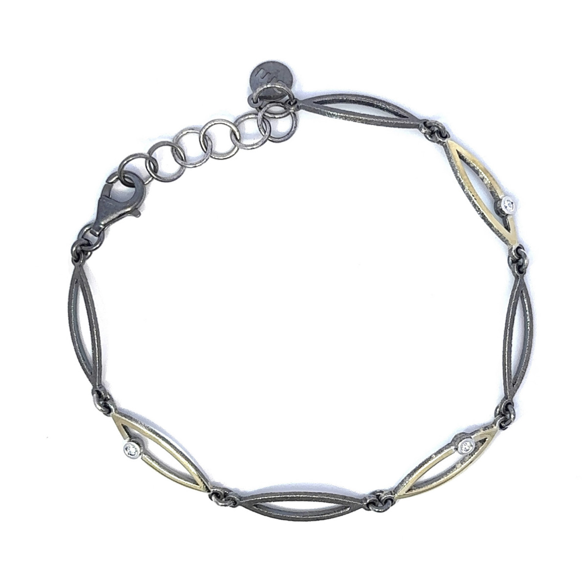 Silver, gold and shiny bracelet