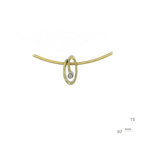 Silver, gold and brilliant pendant