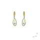 Silver, gold and brilliant earrings