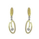 Silver, gold and brilliant earrings