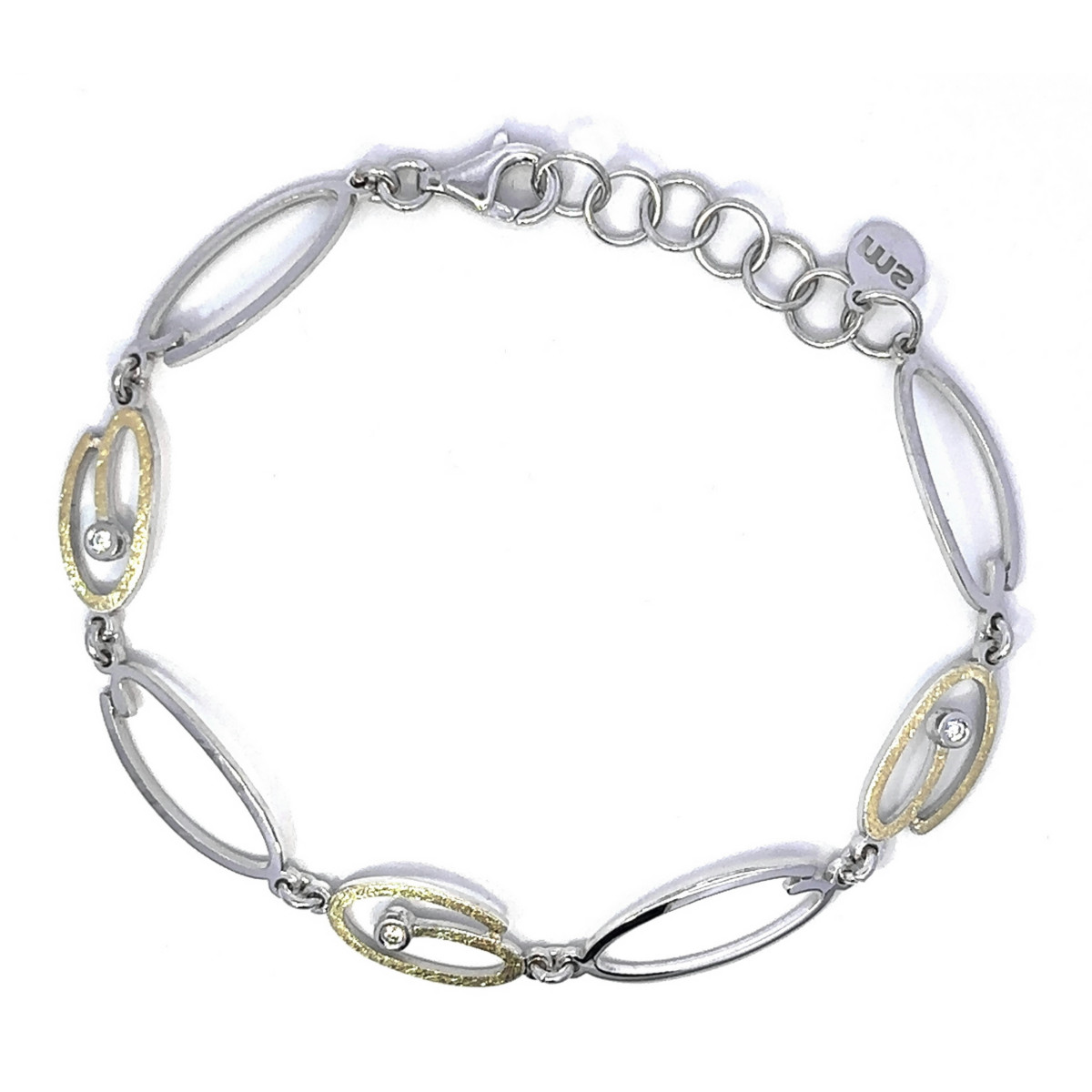 Silver, gold and shiny bracelet