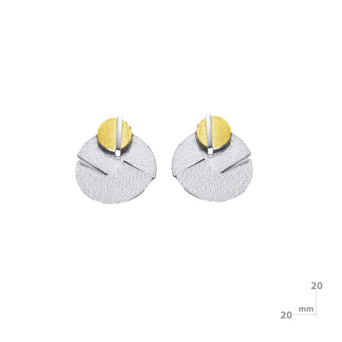 Arracades de plata i or