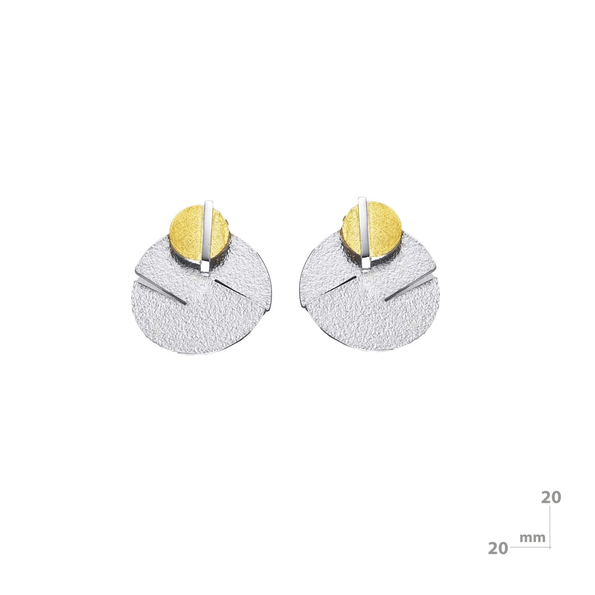 Arracades de plata i or