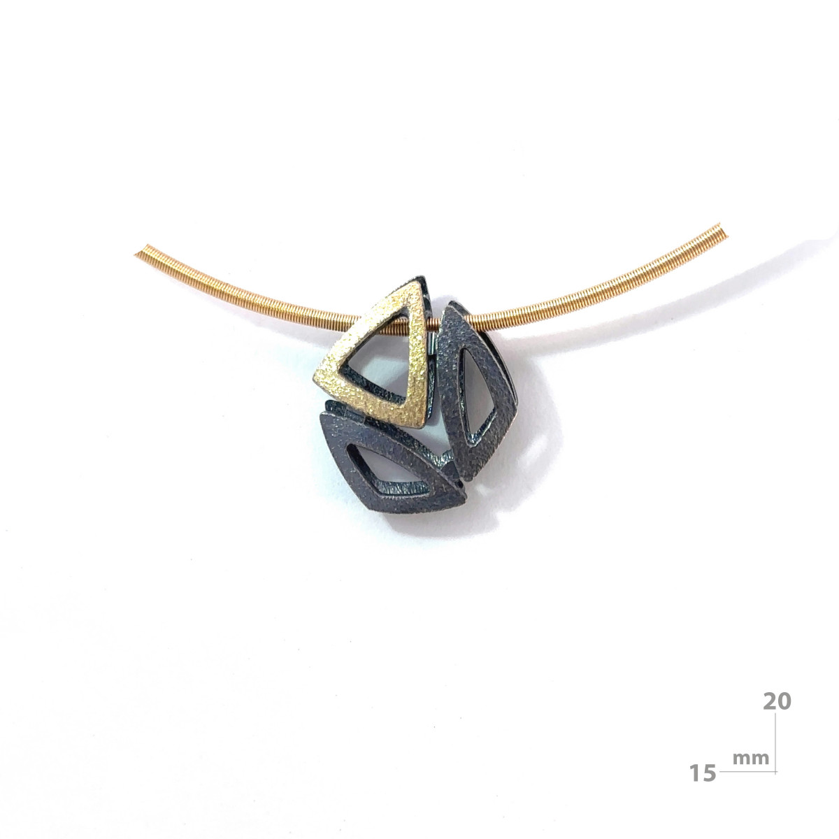 Silver and gold pendant