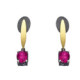 Silver, topaz and gold earrings