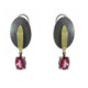 Pendientes de plata, topacio y oro